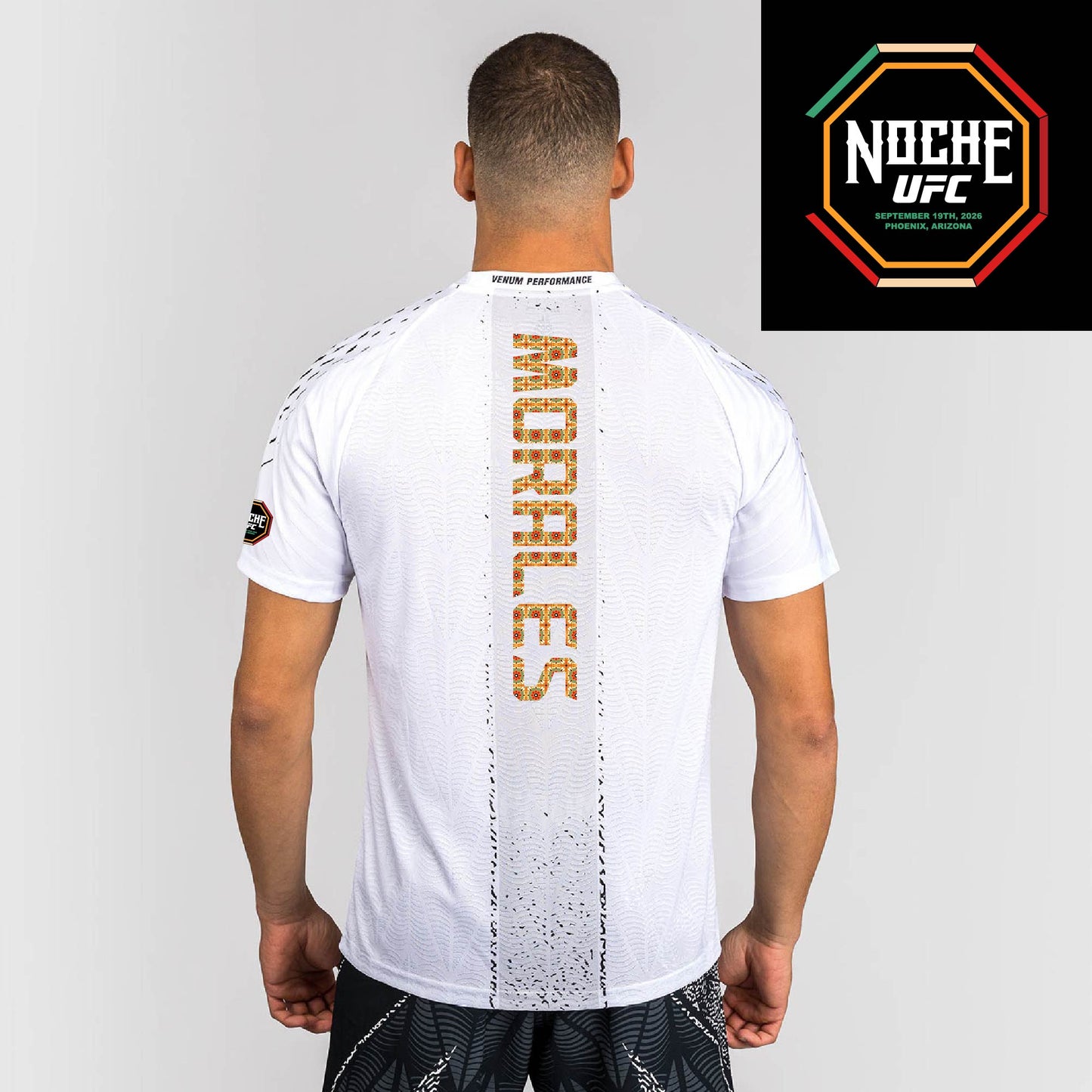 Men's UFC Zenith by Venum White Authentic Noche UFC Fight Night Walkout Jersey - Joseph Morales
