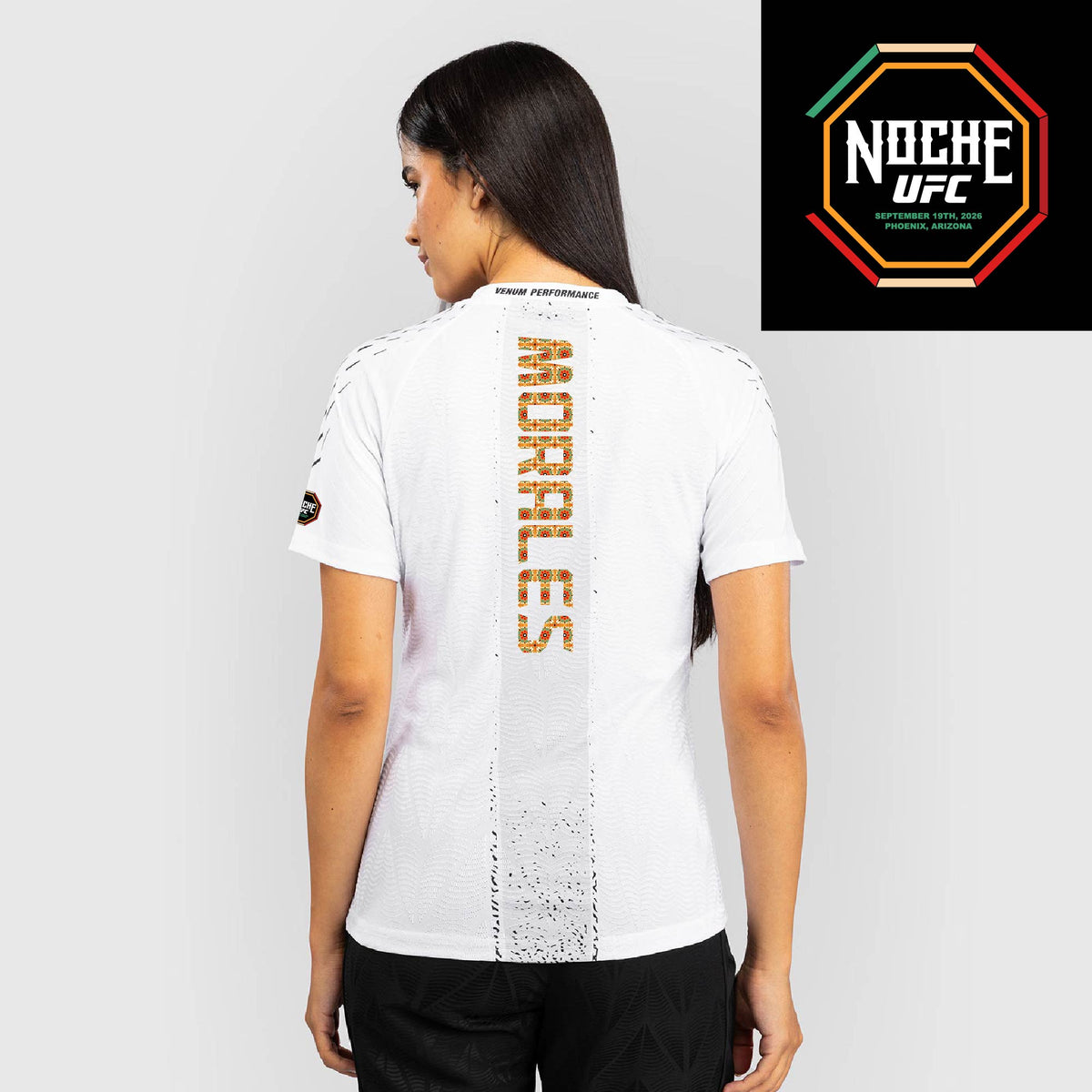 Women's UFC Zenith by Venum White Authentic Noche UFC Fight Night Walkout Jersey - Joseph Morales