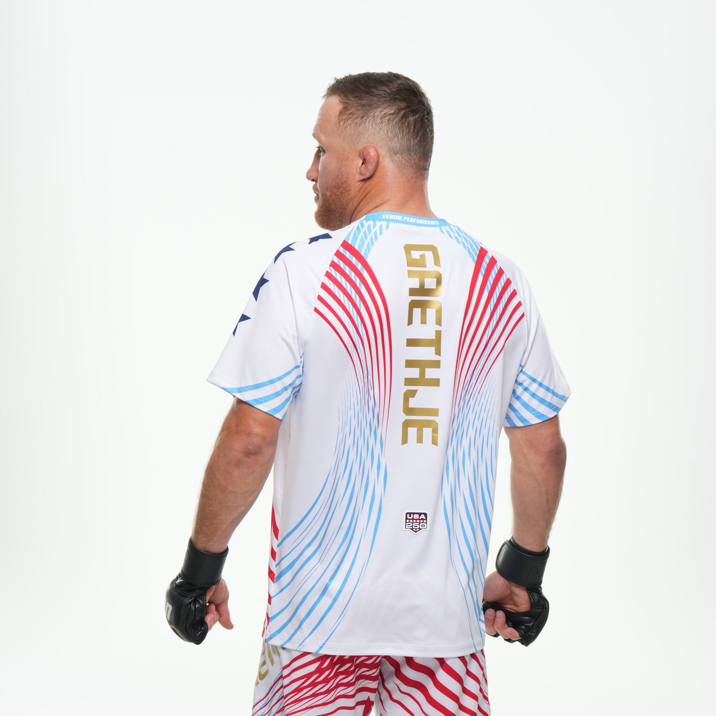 Men's Official UFC Freedom 250 by Venum White Authentic Fight Night Walkout Jersey -Gaethje