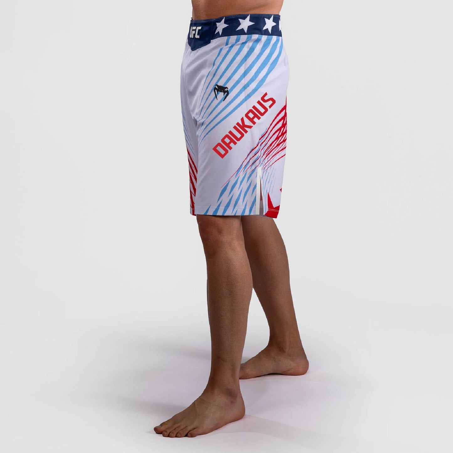 Men's UFC Freedom 250 by Venum White Authentic Fight Night Long Fit Fight Short-DAUKAUS