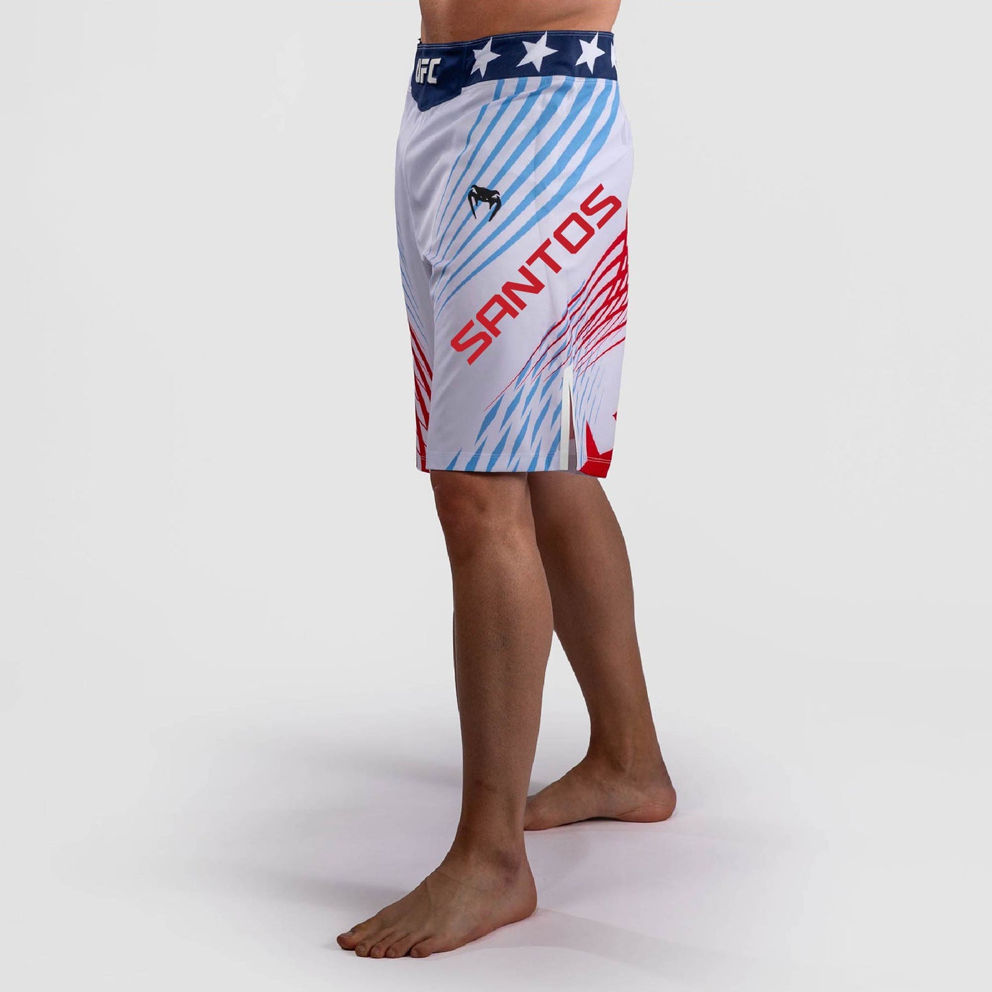 Men's UFC Freedom 250 by Venum White Authentic Fight Night Long Fit Fight Short-RUFFY