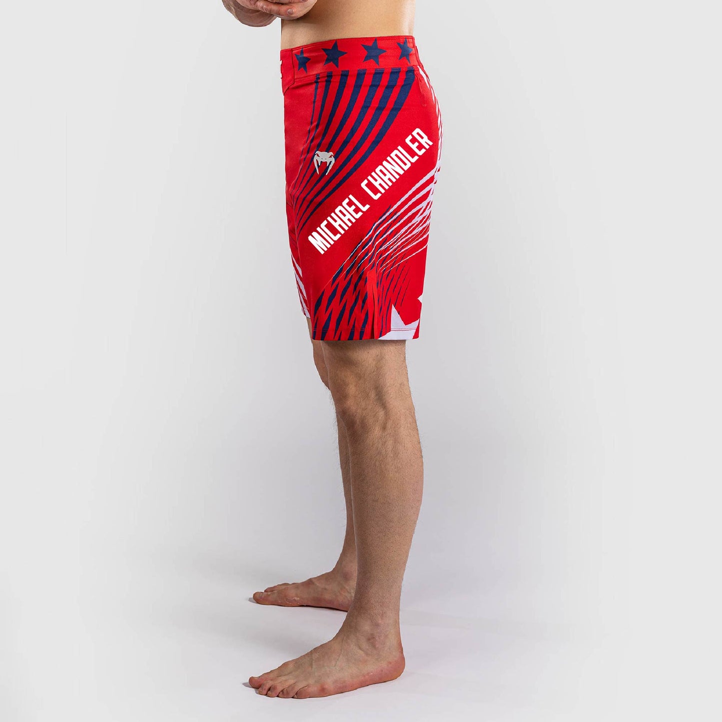 Men's UFC Freedom 250 by Venum Red Authentic Fight Night Long Fit Fight Short-CHANDLER
