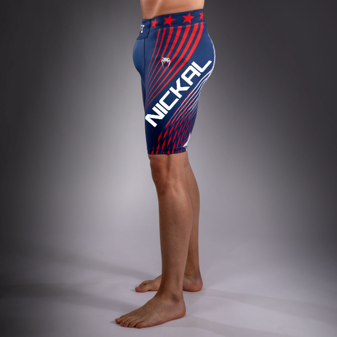 Men's Official UFC Freedom 250 by Venum Blue Authentic Fight Night Vale Tudo Short -Nickal
