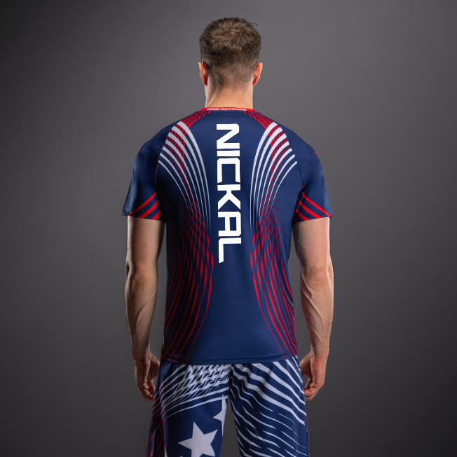Men's Official UFC Freedom 250 by Venum Blue Authentic Fight Night Walkout Jersey -Nickal   Venum