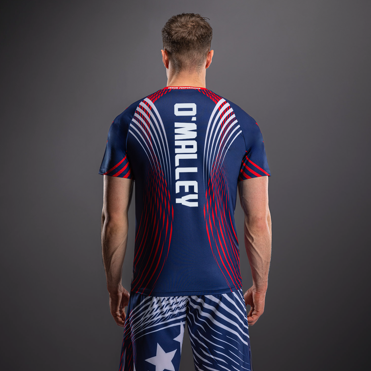 Men's Official UFC Freedom 250 by Venum Blue Authentic Fight Night Walkout Jersey -O'Malley   Venum