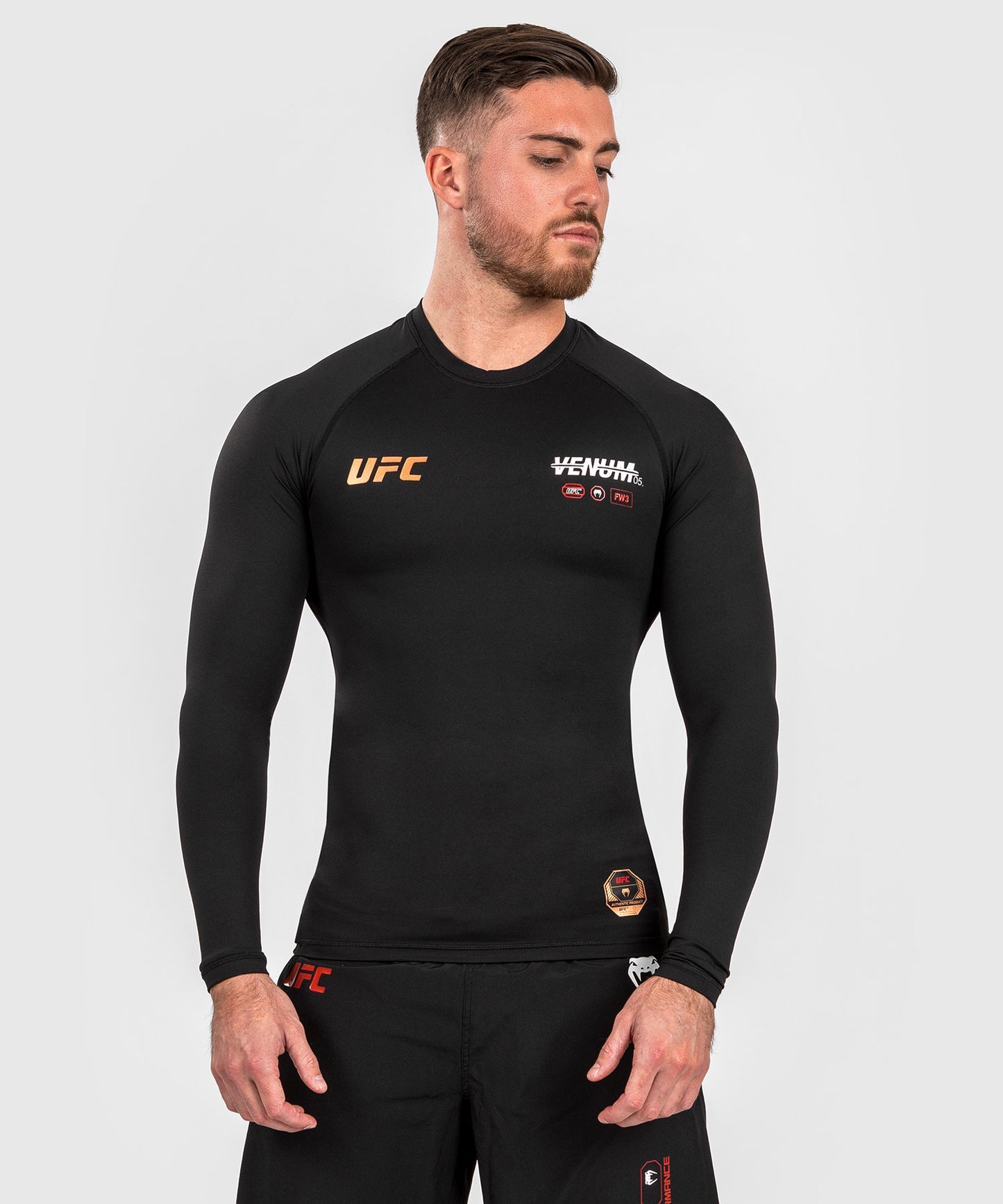 UFC Adrenaline by Venum Fight Week Men’s Performance Long-sleeve Rashguard - Black