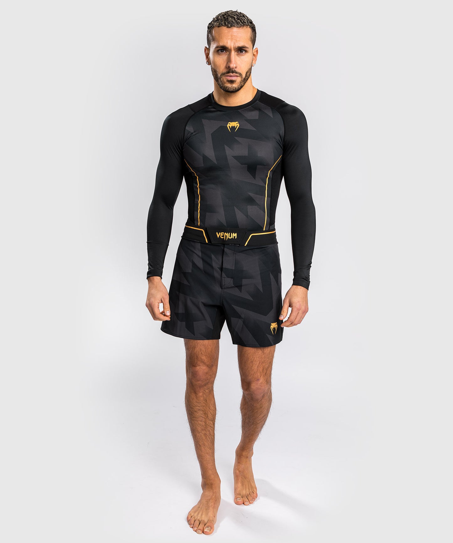 Venum Razor Rashguard Long Sleeves - Black/Gold