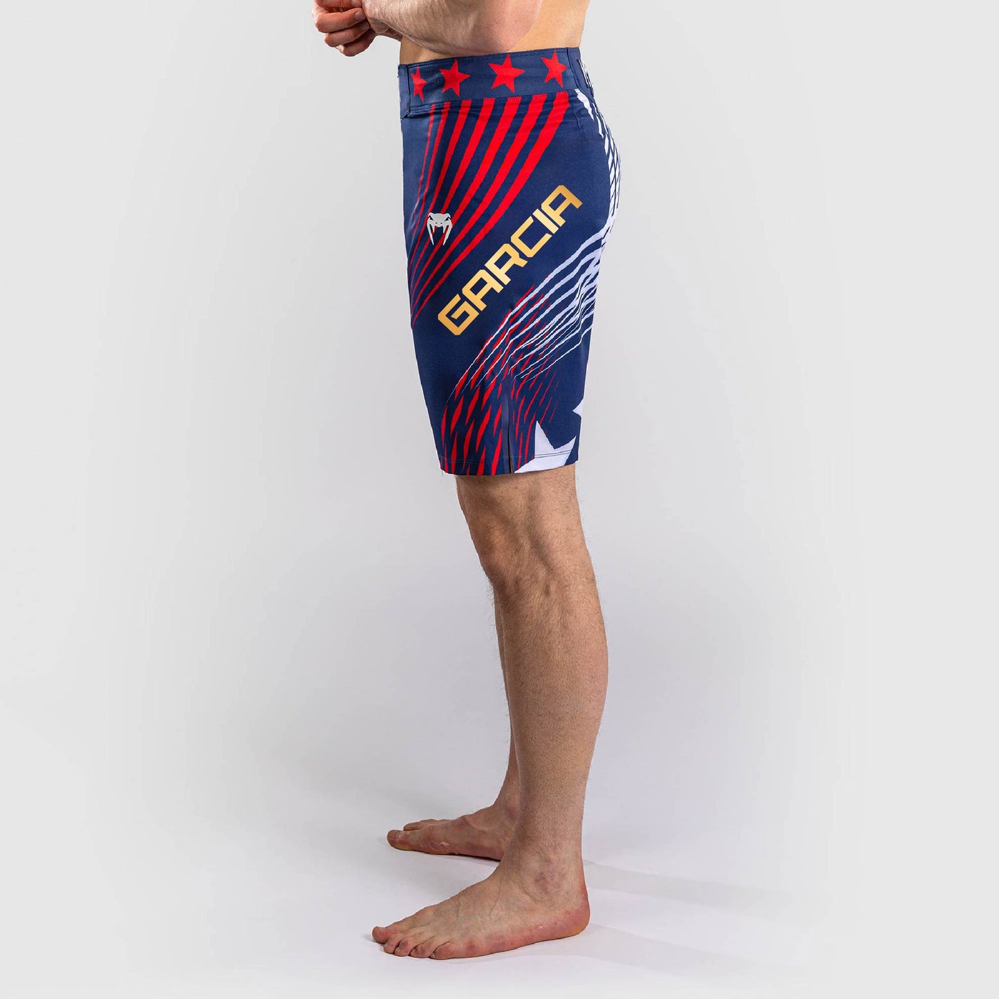 Men's UFC Freedom 250 by Venum Blue Authentic Fight Night Long Fit Fight Short-GARCIA