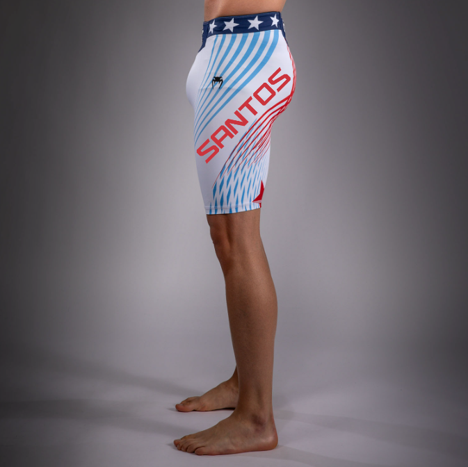 Men's Official UFC Freedom 250 by Venum White Authentic Fight Night Vale Tudo Short -Ruffy