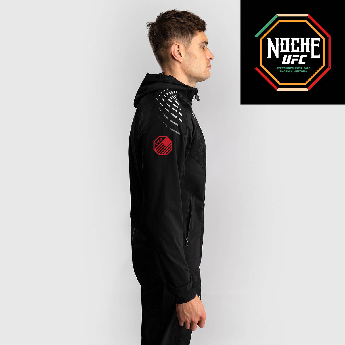 Men’s UFC Zenith by Venum Black Authentic Noche UFC Fight Night Walkout Hoodie - McMillen