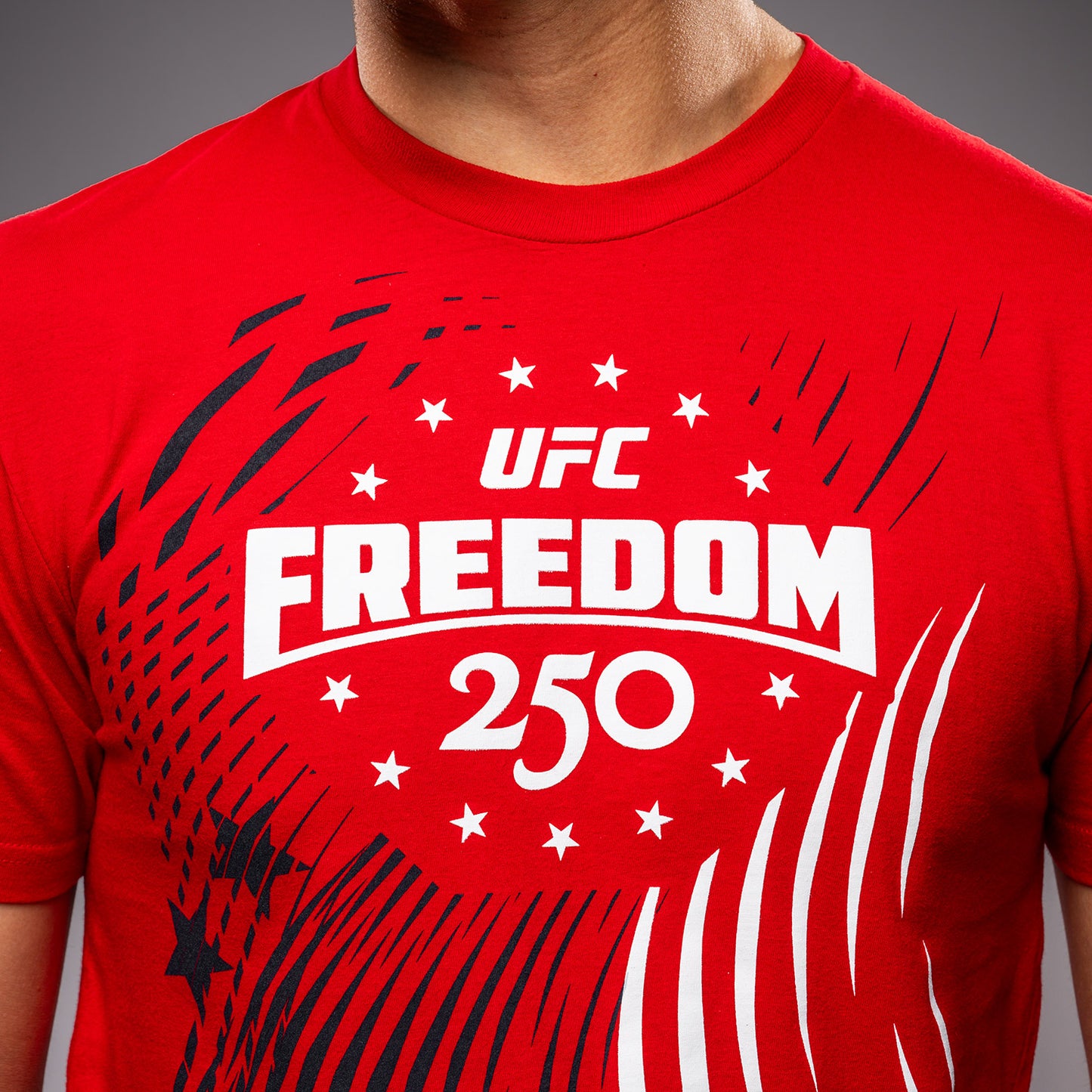Official UFC Freedom 250 Official Weigh-In Tshirt - Red