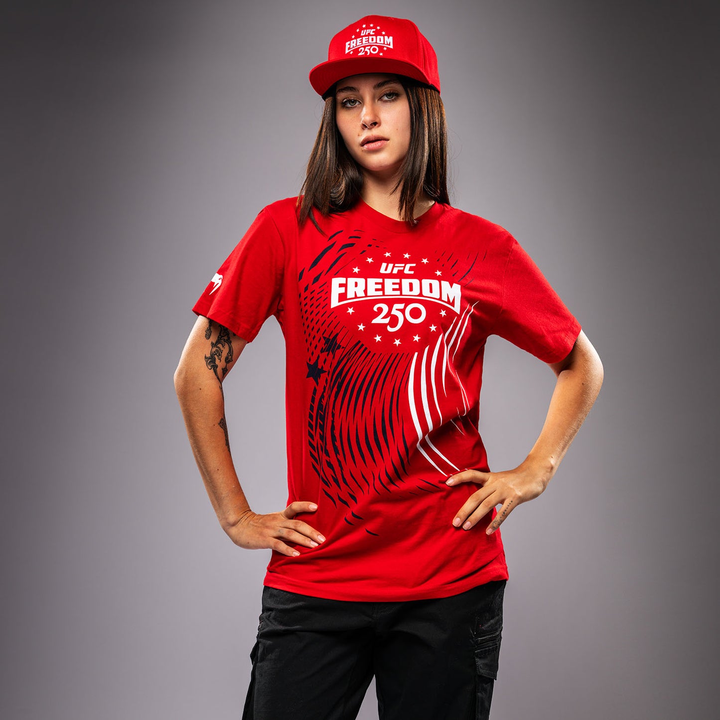 Official UFC Freedom 250 Official Weigh-In Tshirt - Red