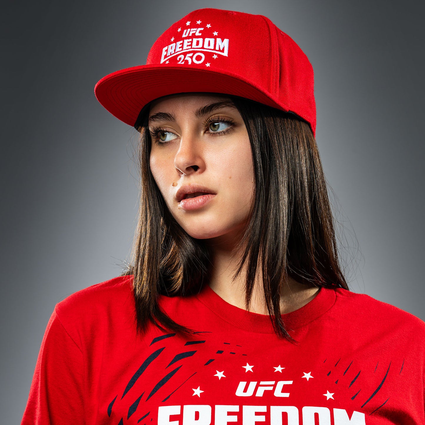 Official UFC Freedom 250 Official Weigh-In Tshirt - Red
