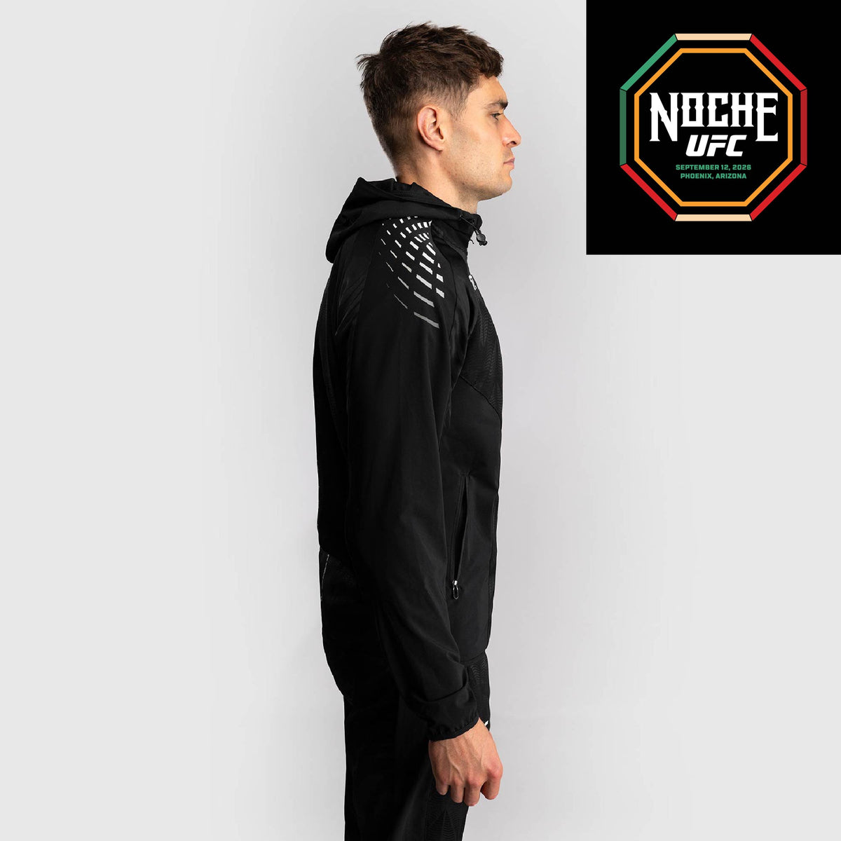 Men’s UFC Zenith by Venum Black Authentic Noche UFC Fight Night Walkout Hoodie - Personalized   Venum