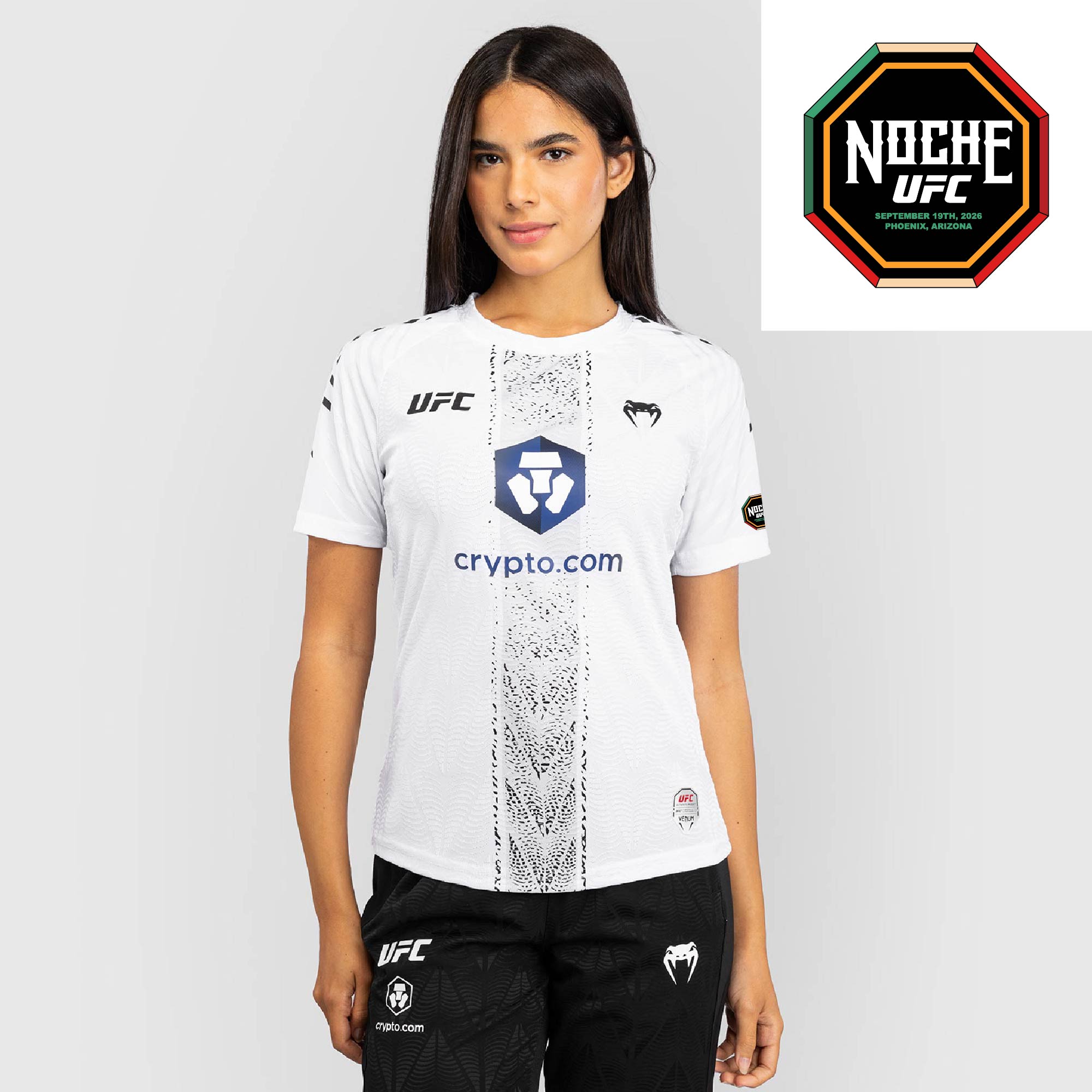 Women's UFC Zenith by Venum White Authentic Noche UFC Fight Night Walk