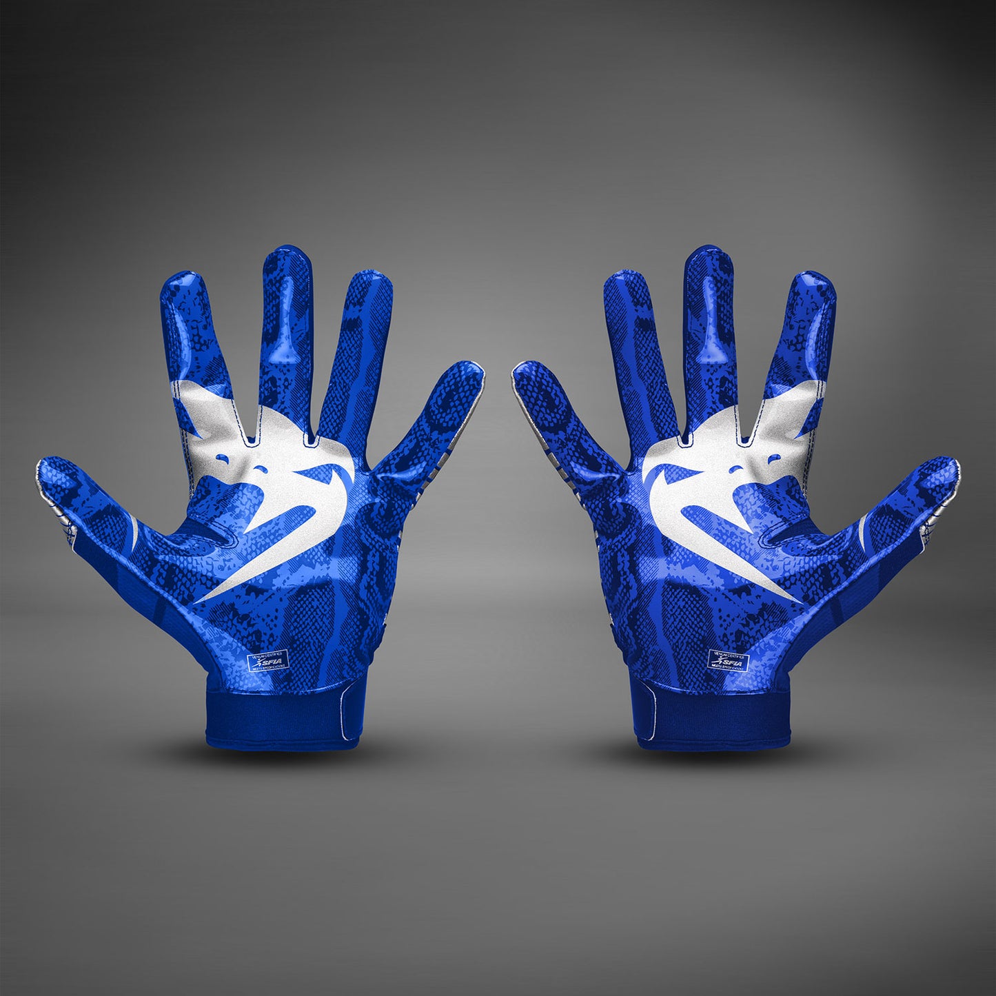 Venum Elite Personalized Football Gloves - Royal Blue/Silver