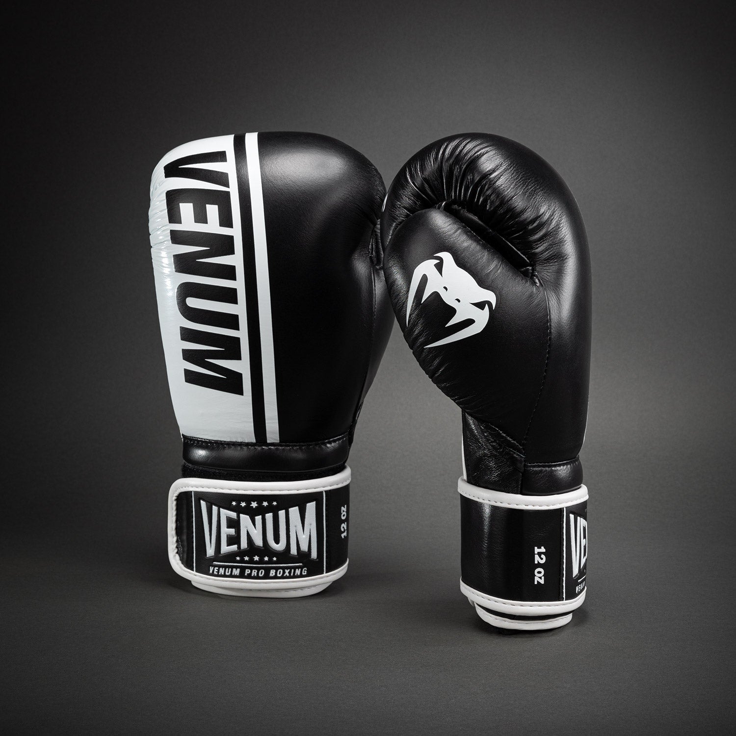 Venum Shield Pro Boxing Gloves Velcro - Black/White - Venum