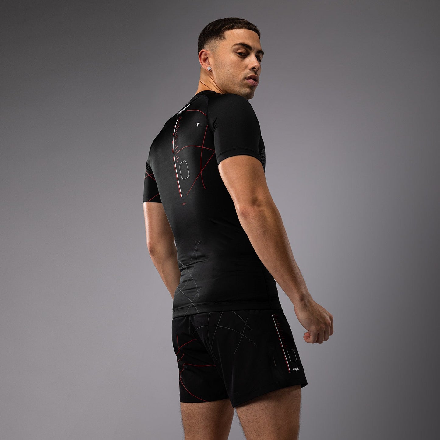 Venum Tactical XT Short Sleeve Rashguard - Black/Fire Red