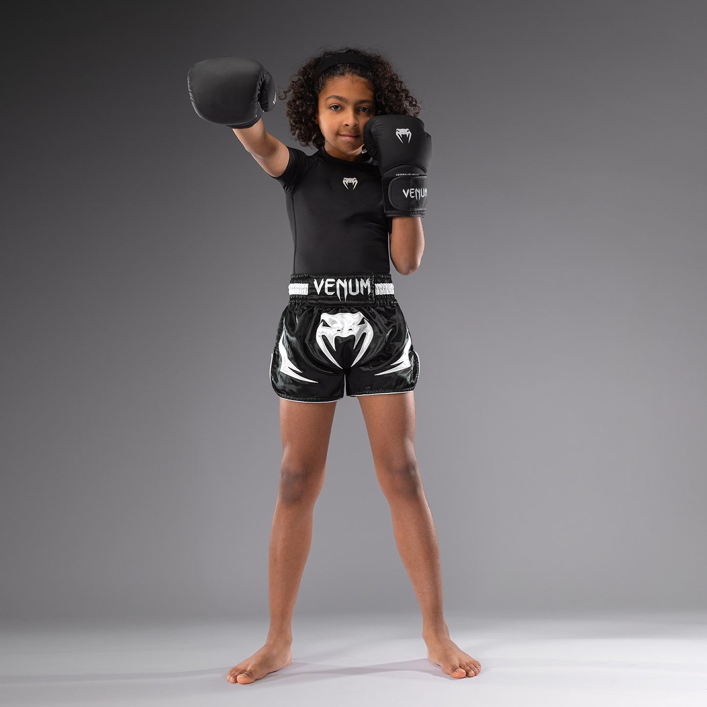 Venum Inferno Kids Muay Thai Shorts - Black