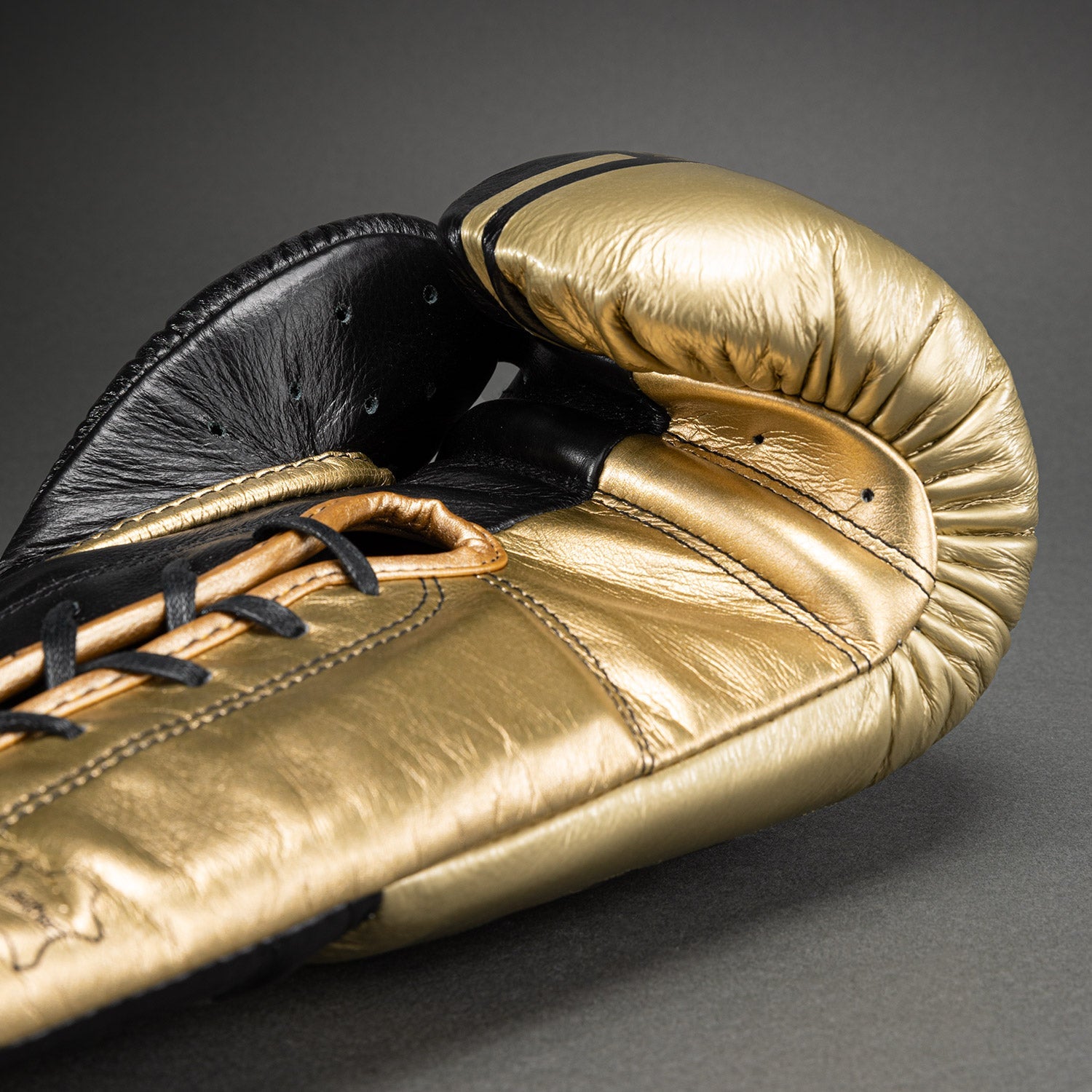 Venum Shield Pro Boxing Gloves - With Laces - Black/Gold - Venum
