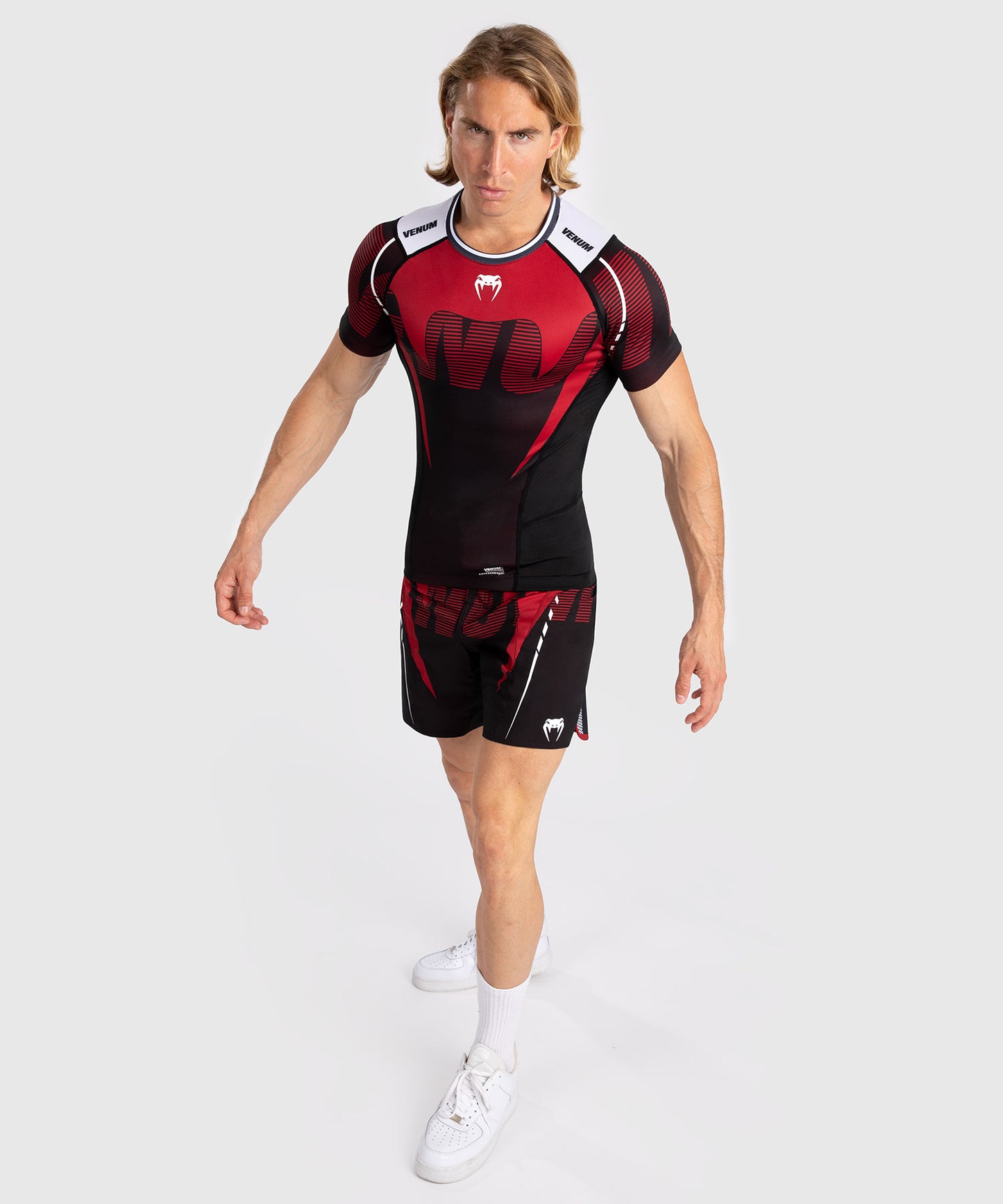 Venum Adrenaline Men's Short Sleeve Rashguard - Red