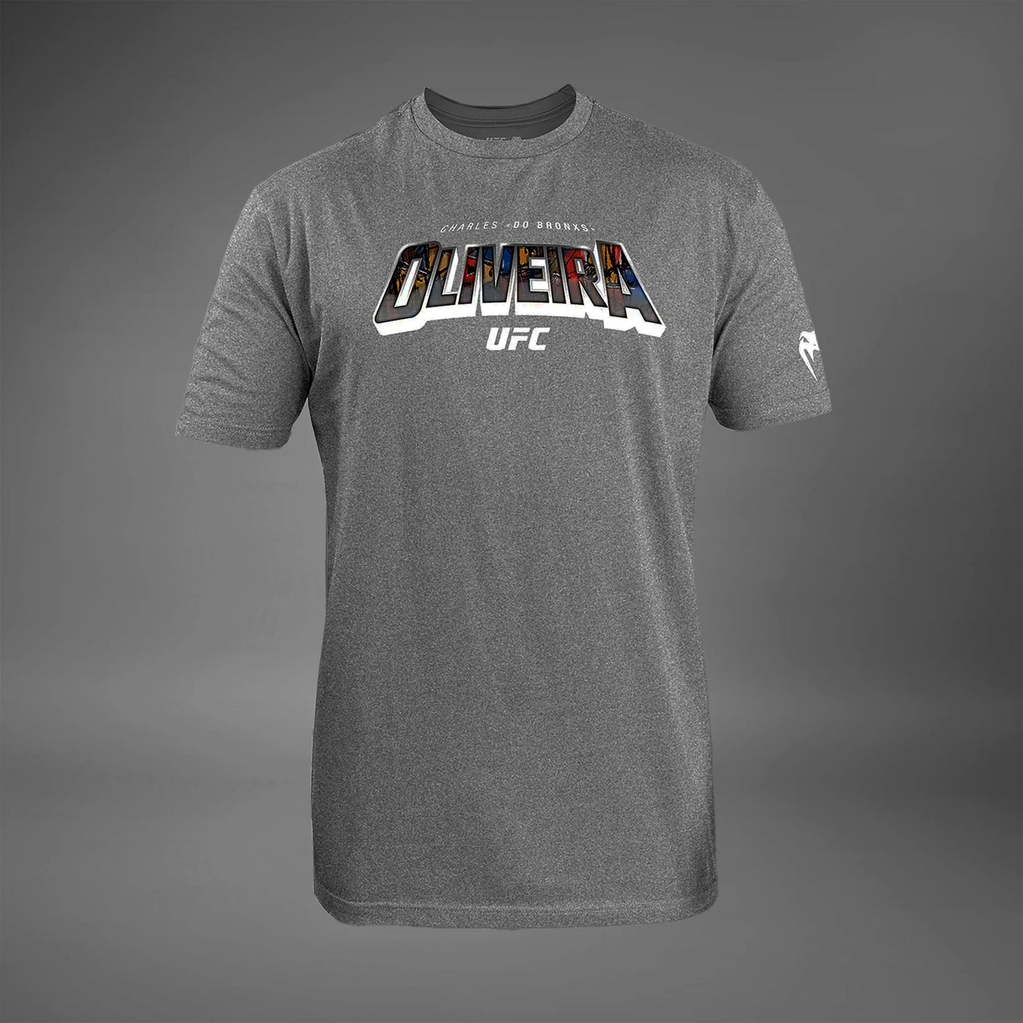 Men's UFC Unrivaled by Venum Heather Grey Charles Oliveira T-Shirt