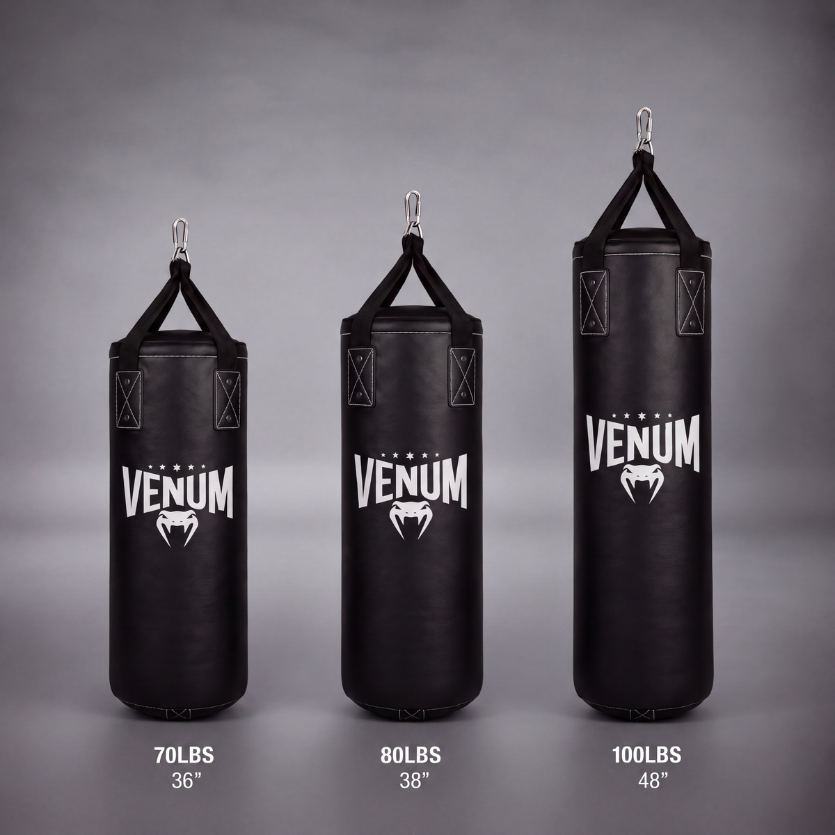 Venum Origins Punching Bag - 80 lbs - Black/White  product-type_Punching bags Venum