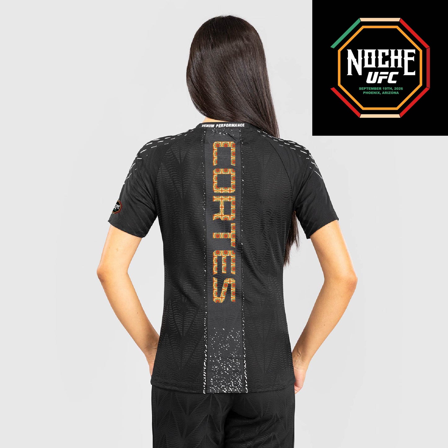 Women's UFC Zenith by Venum Black Authentic Noche UFC Fight Night Walkout Jersey - Waldo Cortes Acosta