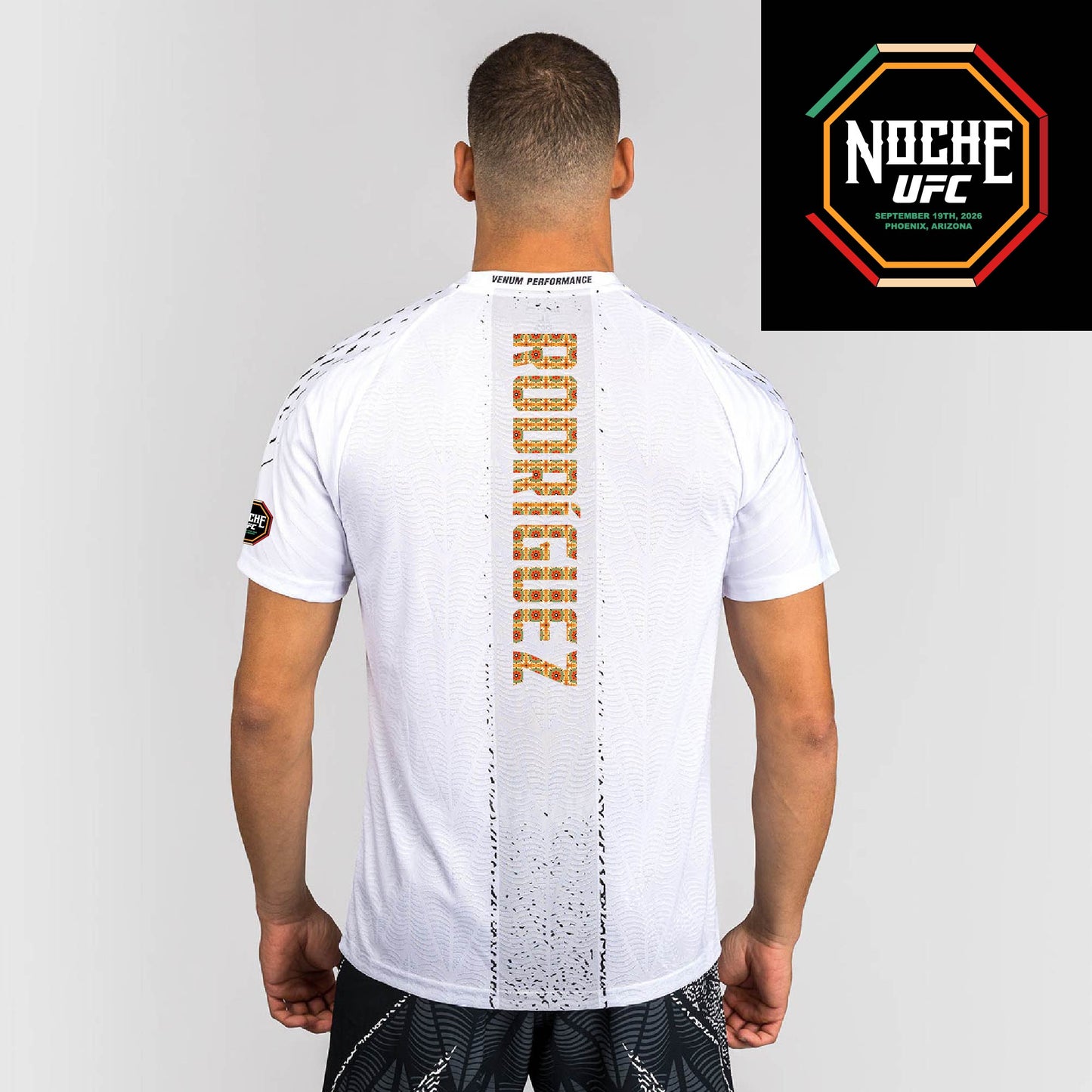 Men's UFC Zenith by Venum White Authentic Noche UFC Fight Night Walkout Jersey - Rodriguez