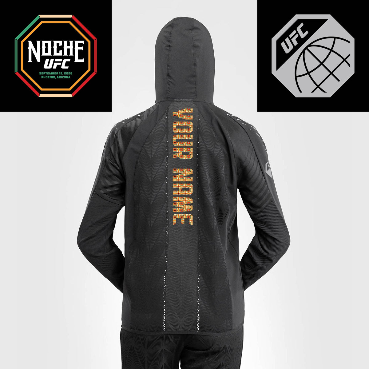 Women's UFC Zenith by Venum Black Authentic Noche UFC Fight Night Walkout Hoodie - Personalized  product-type_Sweatshirts Venum