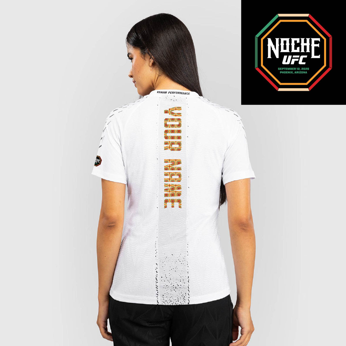 Women's UFC Zenith by Venum White Authentic Noche UFC Fight Night Walkout Jersey - Personalized   Venum