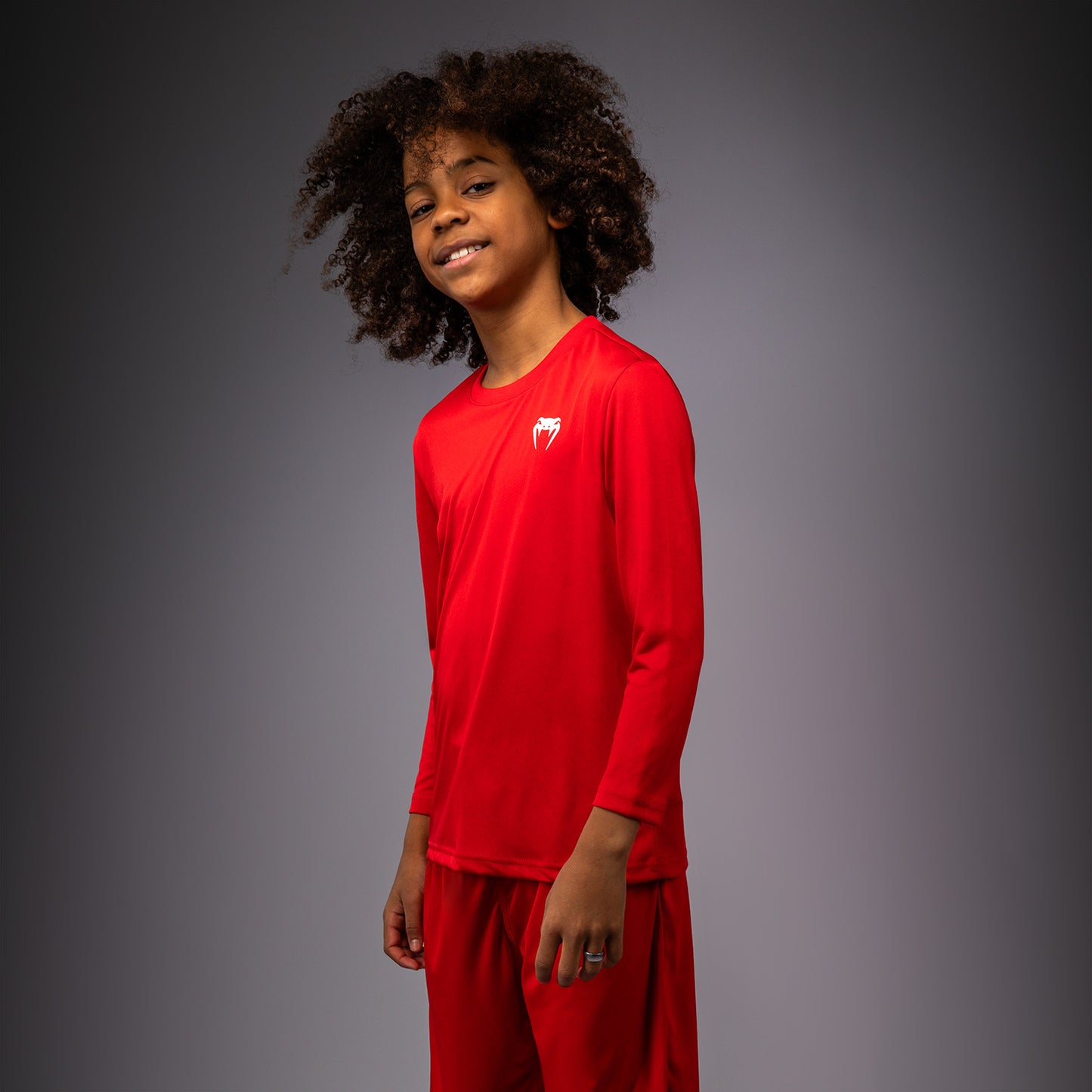 Venum Lineup Youth Performance Long Sleeve T-Shirt Red/White  product-type_Dry Tech T-Shirts Venum