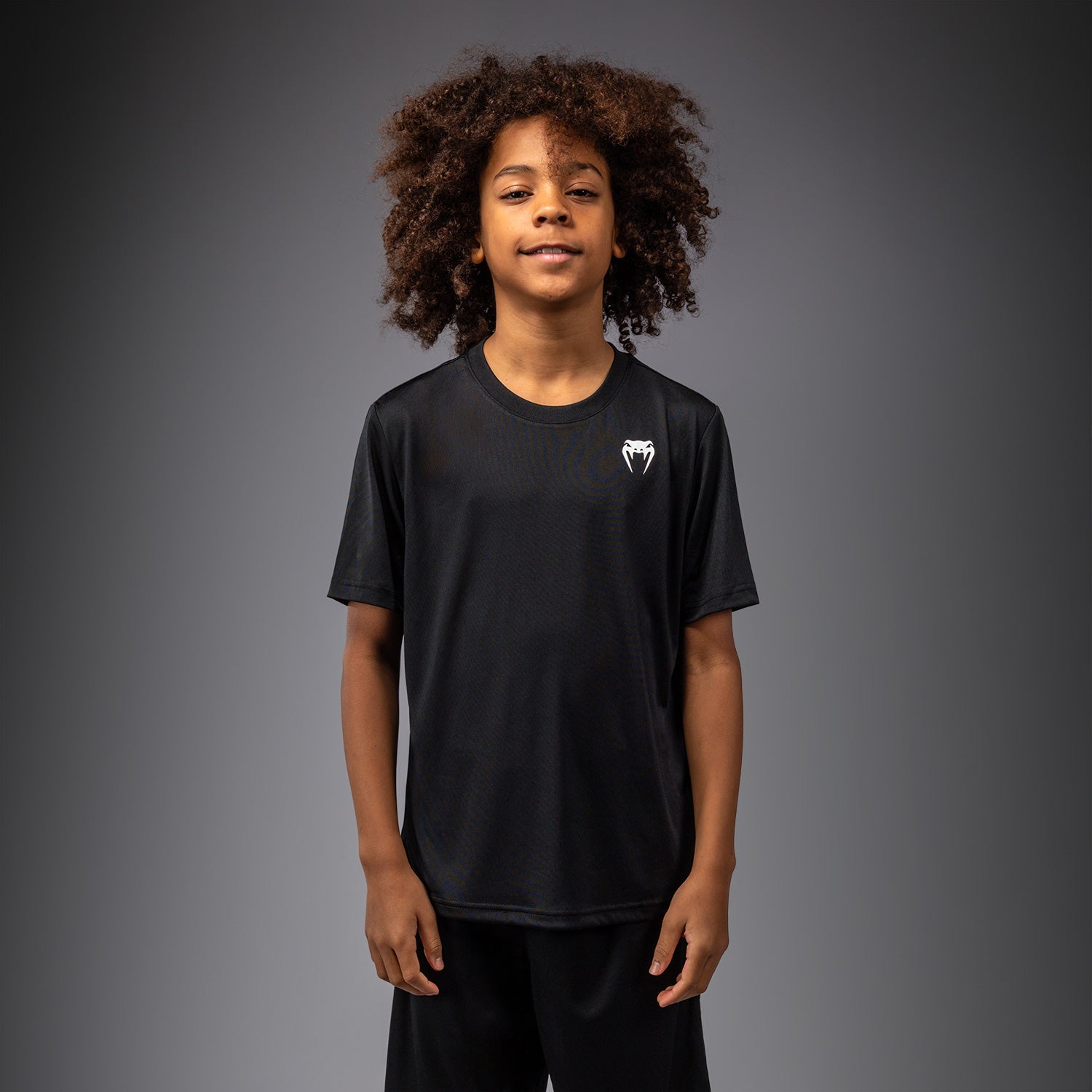 Venum Lineup Youth Performance Short Sleeve T-Shirt - Black/White  product-type_Dry Tech T-Shirts Venum