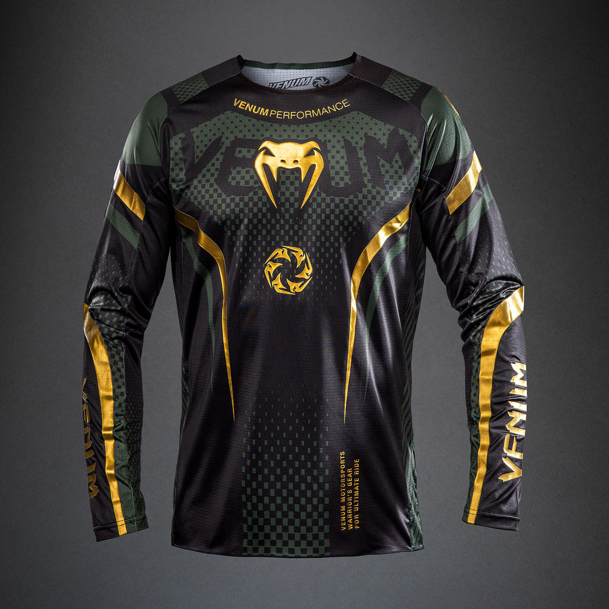 Venum MX Challenger Jersey - Black/Green/Gold