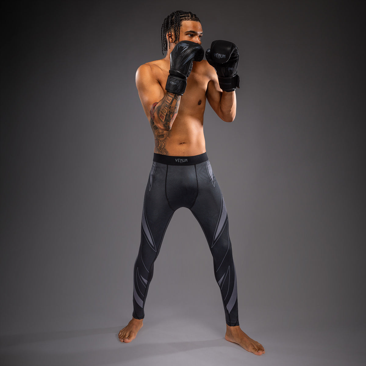 Venum Amazonia Reborn Spats - Black/Grey