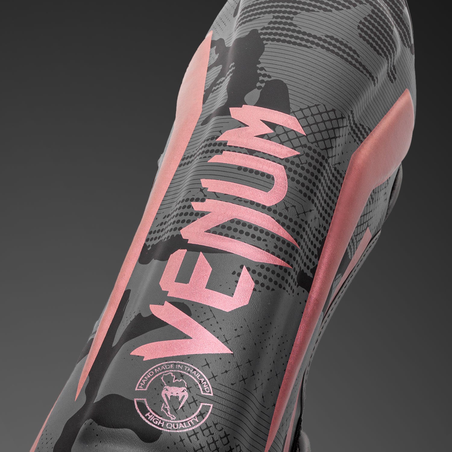 Venum Elite Shin Guard - Black/Rose/Gold - Venum