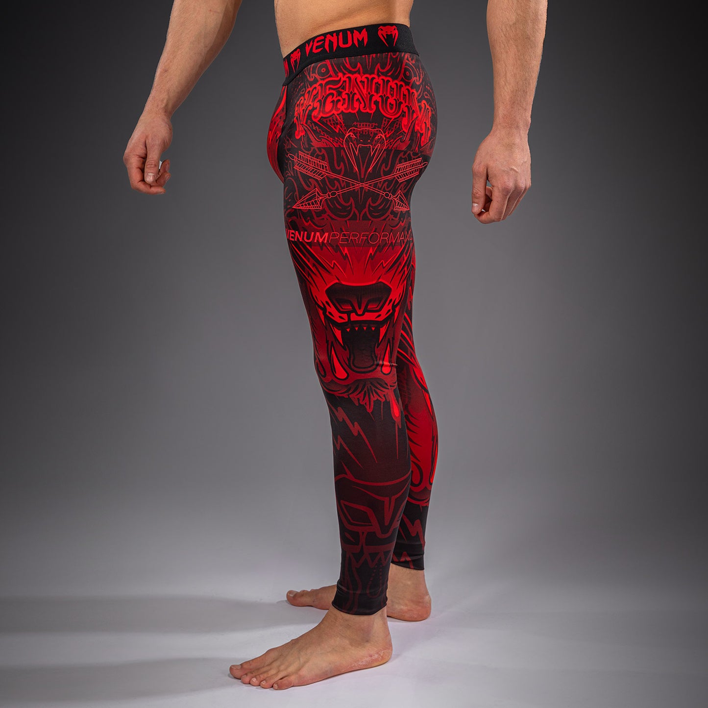 Venum Wolf Atak Spats - Black/Red