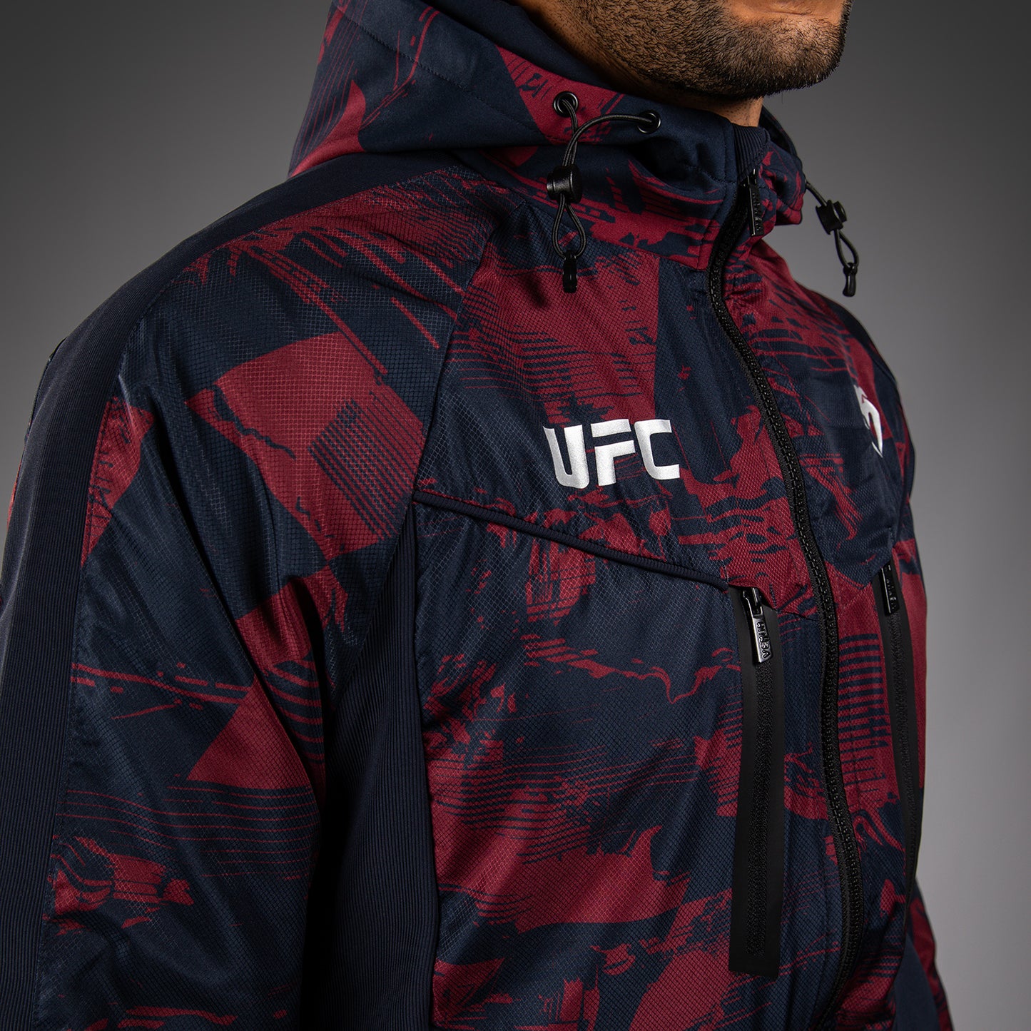 Men's UFC Zenith by Venum Burgundy Authentic Fight Week Zip Hoodie
