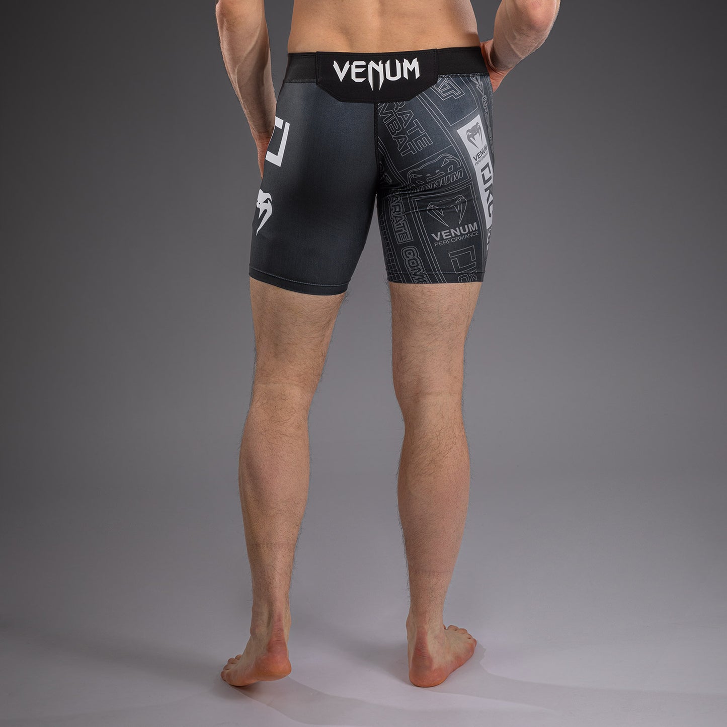 Karate Combat by Venum Vale Tudo Shorts - Black/Grey  product-type_Compression shorts Venum