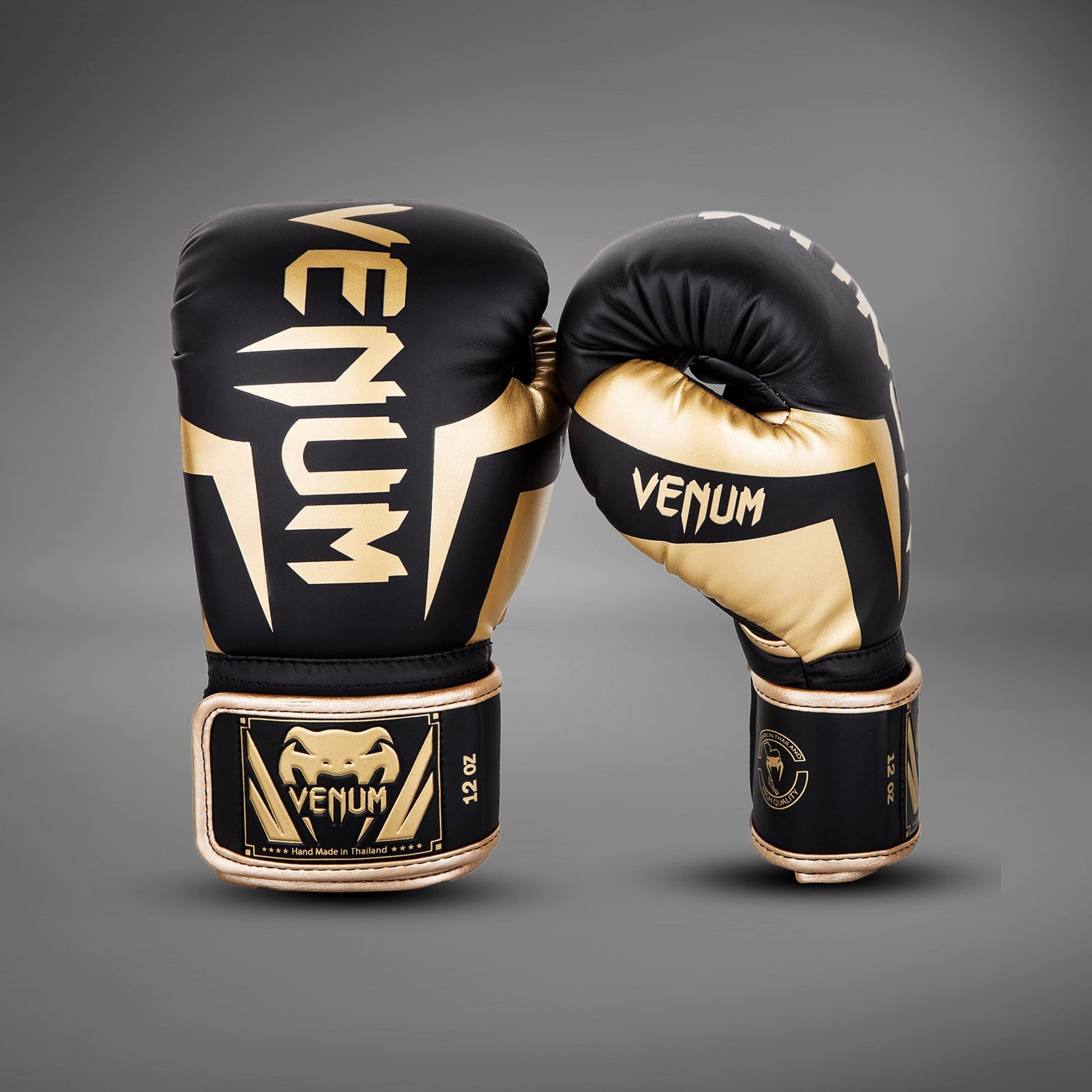 Venum Elite Boxing Gloves Black/Gold Venum