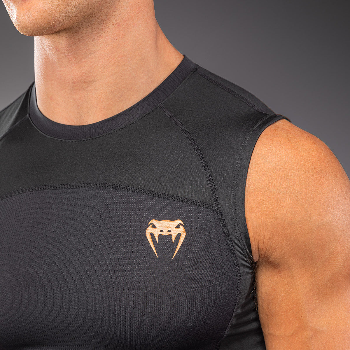 Venum G-Fit Revolution Sleeveless Rashguard - Black/Copper  product-type_Compression T-Shirts Venum