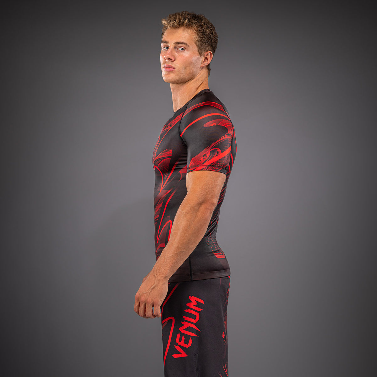 Crimson Viper 2.0 Short Sleeves Rashguards Black/Red