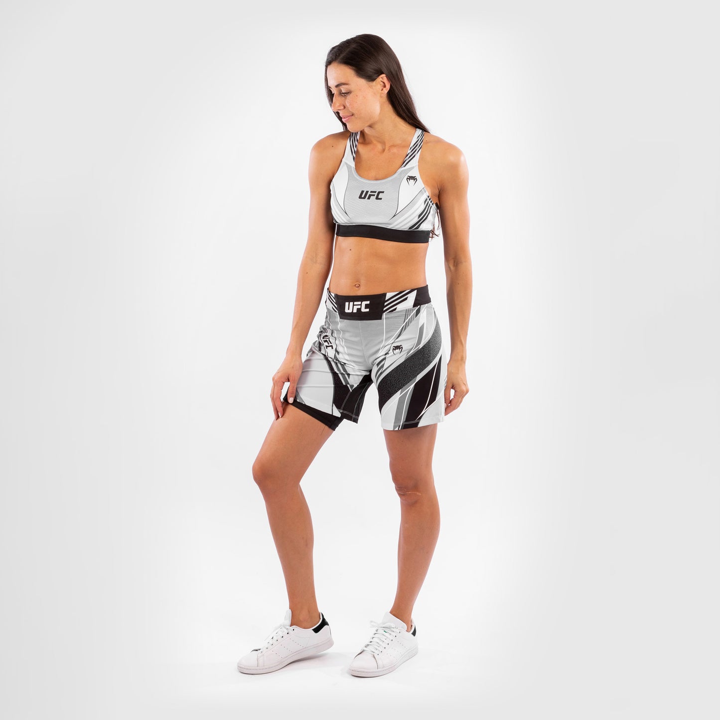 UFC Venum Authentic Fight Night Women's Shorts - Long Fit - White