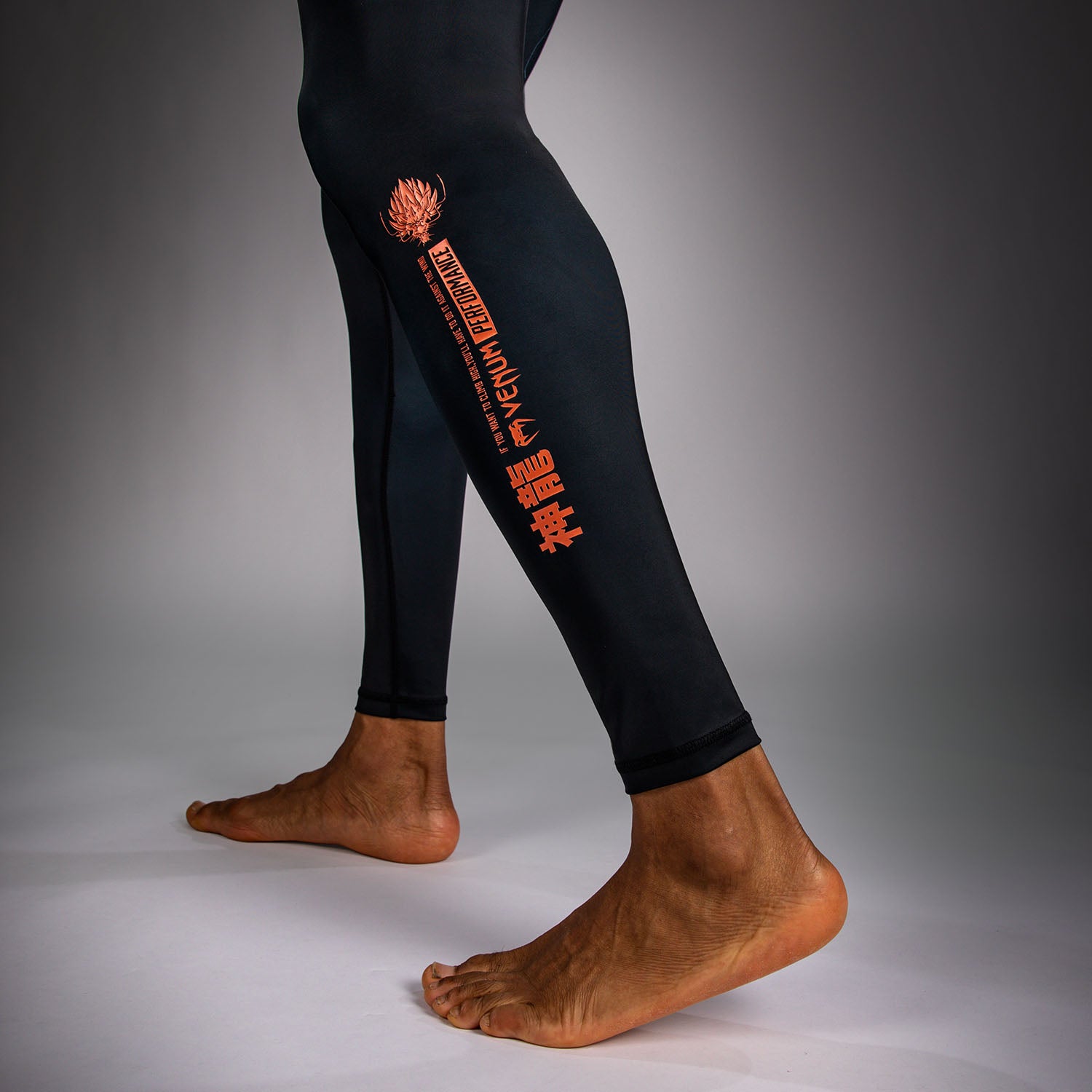 Venum Thunder Dragon Spats - Black/Grey/Copper  product-type_Compression Pants Venum