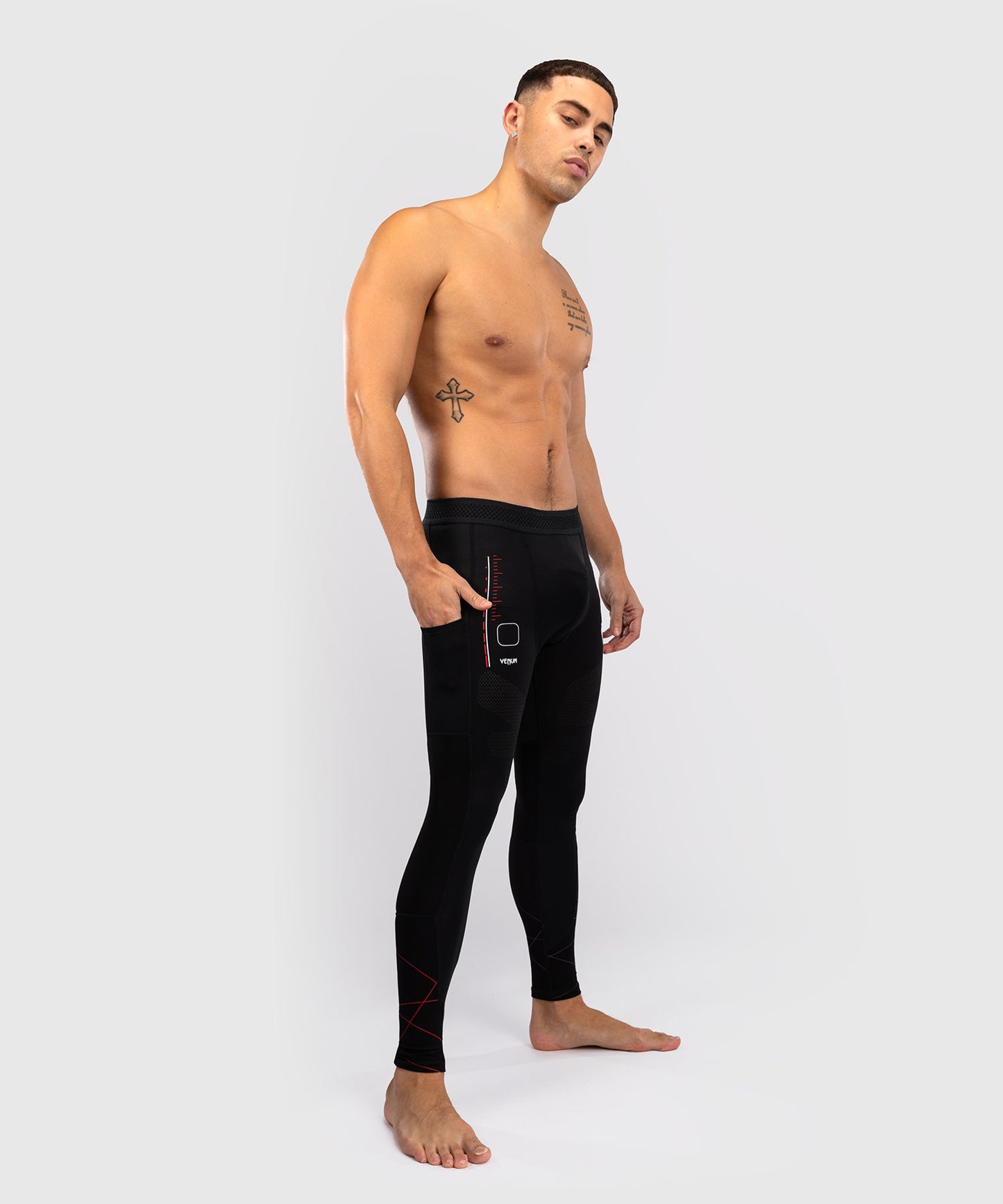 Venum Tactical XT Spats - Black/Fire Red