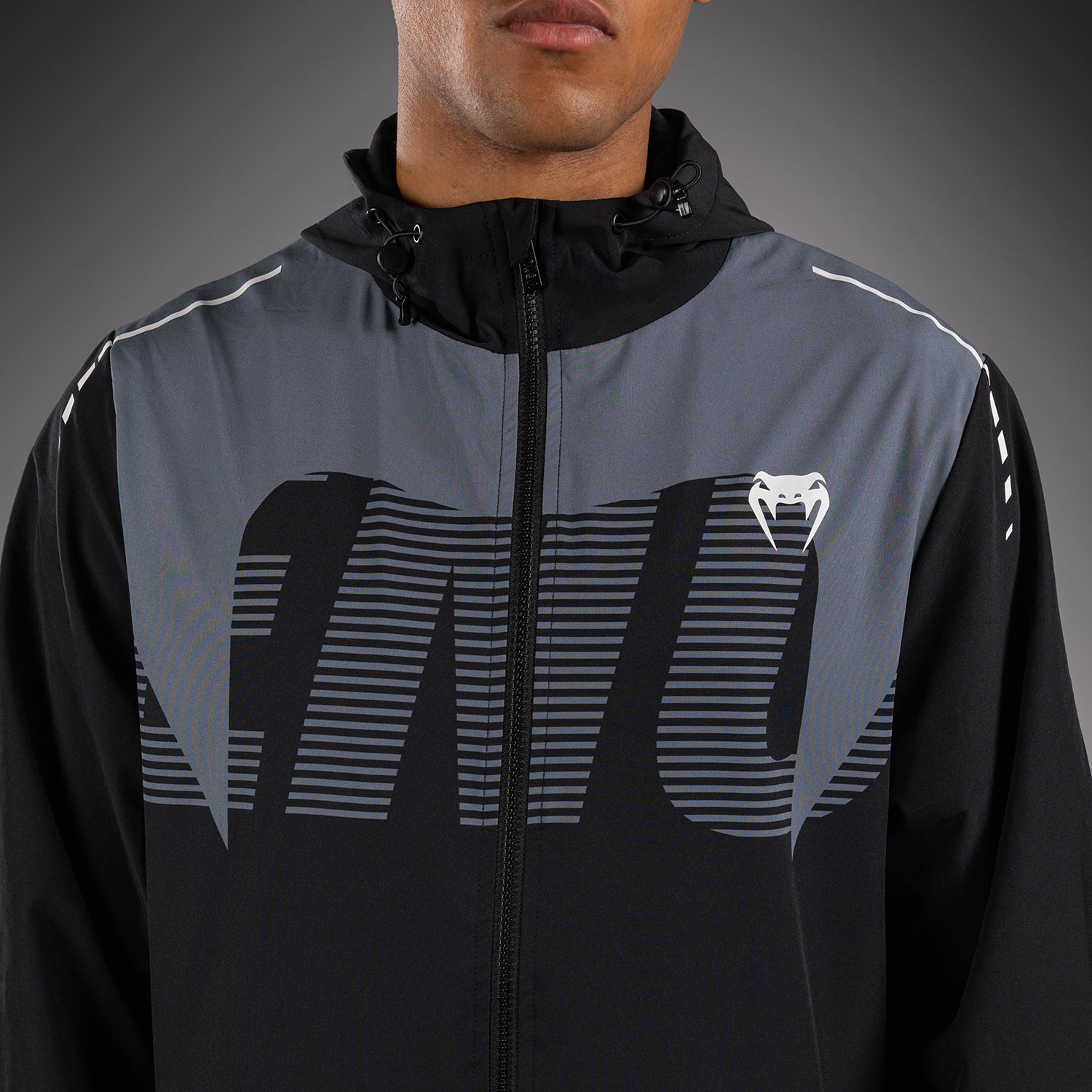 Venum Adrenaline Track Jacket - Black/Silver Grey - Venum