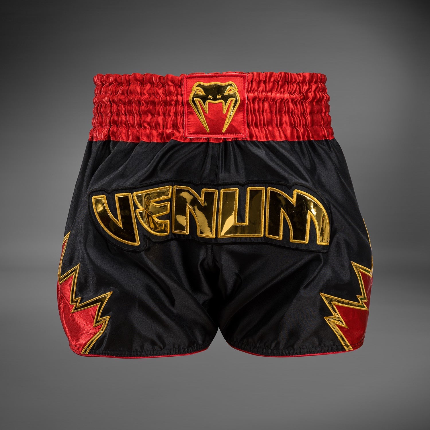 Venum Inferno Muay Thai Shorts - Black/Gold/Red - Venum