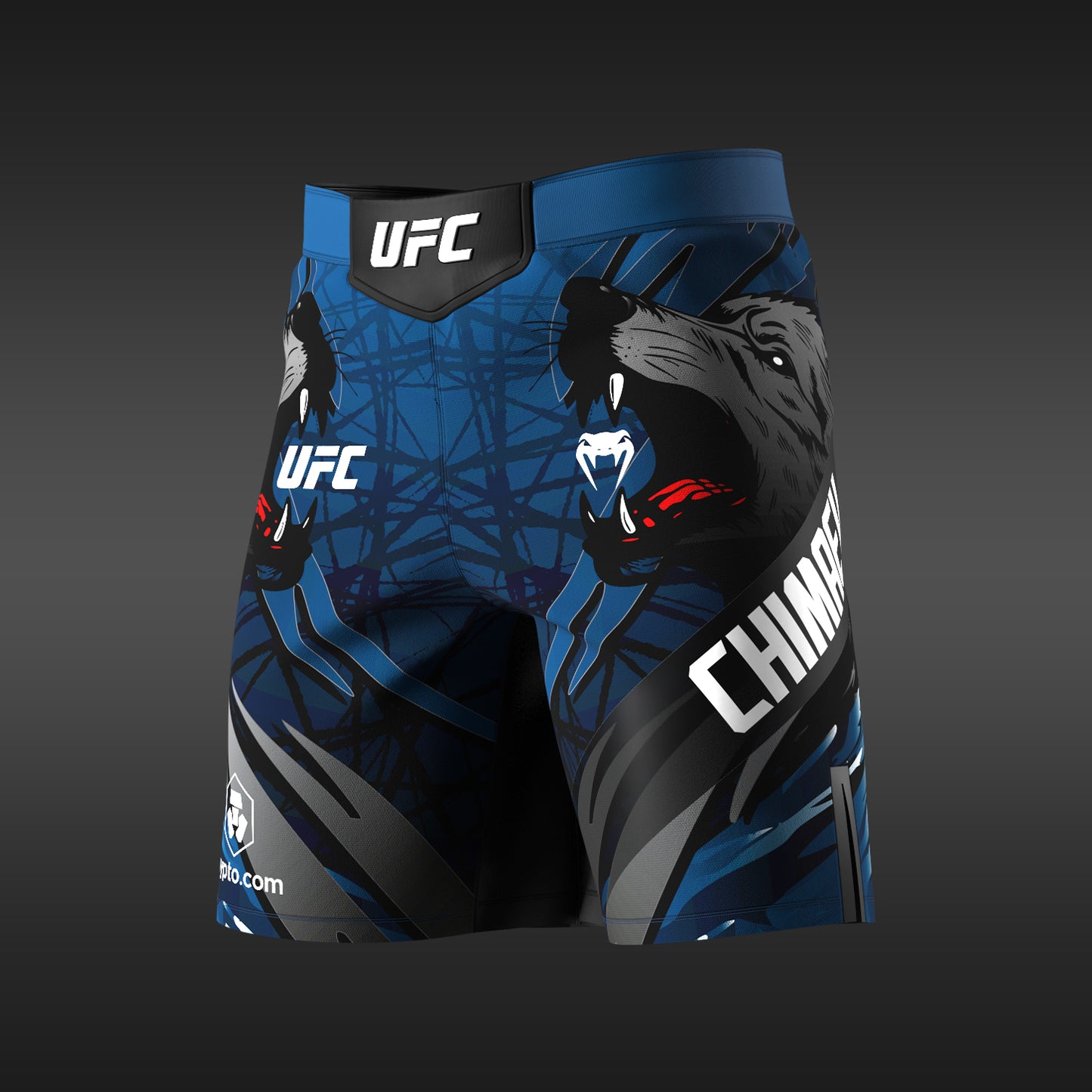 Men’s Unrivaled by Venum Blue Khamzat Chimaev Long Fit Fight Short