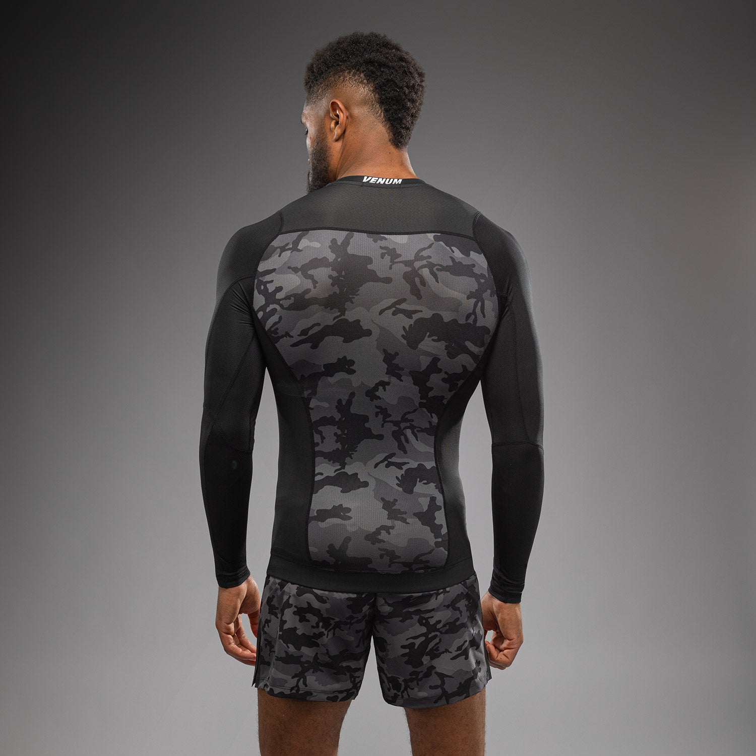 Venum x Polaris Long Sleeve Rashguard - Black/Storm Grey - Venum