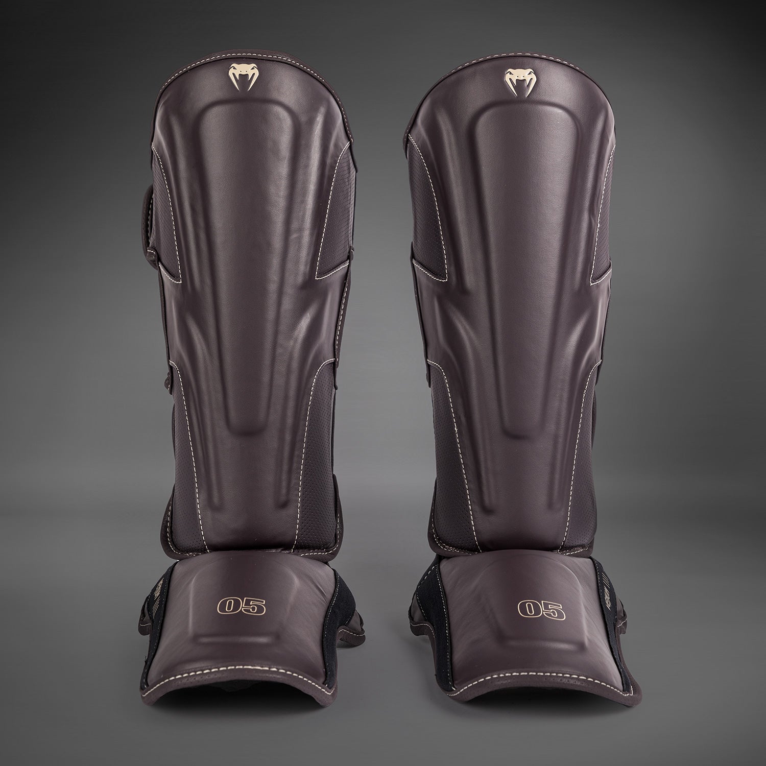 Venum Impact Evo Shin Guards - Chocolate - Venum